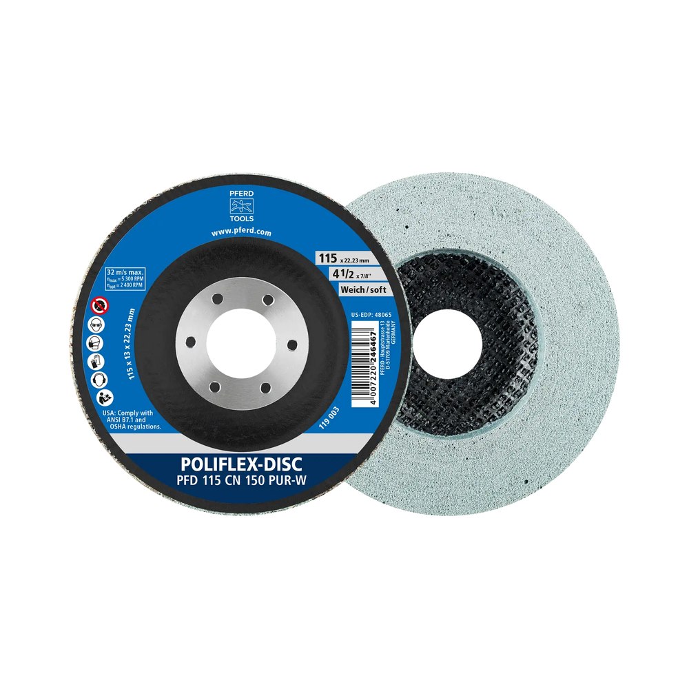 POLIFLEX gummigebundene (GR) Feinschleifscheibe 100 mm
